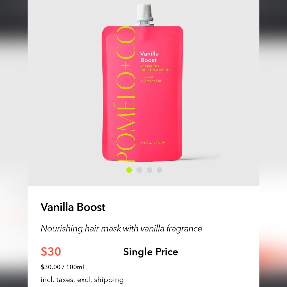 Pomelo+Co Vanilla BoostNourishing hair mask with vanilla fragrance 100ML